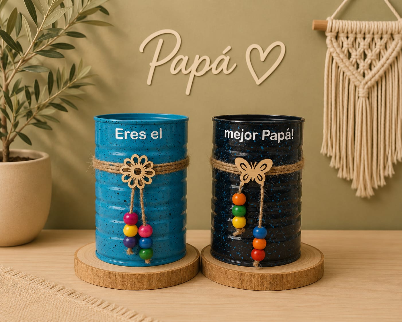 Porta lápices artesanal